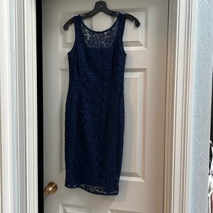 Size 2P navy blue lace dress